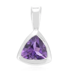 Sambia-Amethyst-Silberanhänger