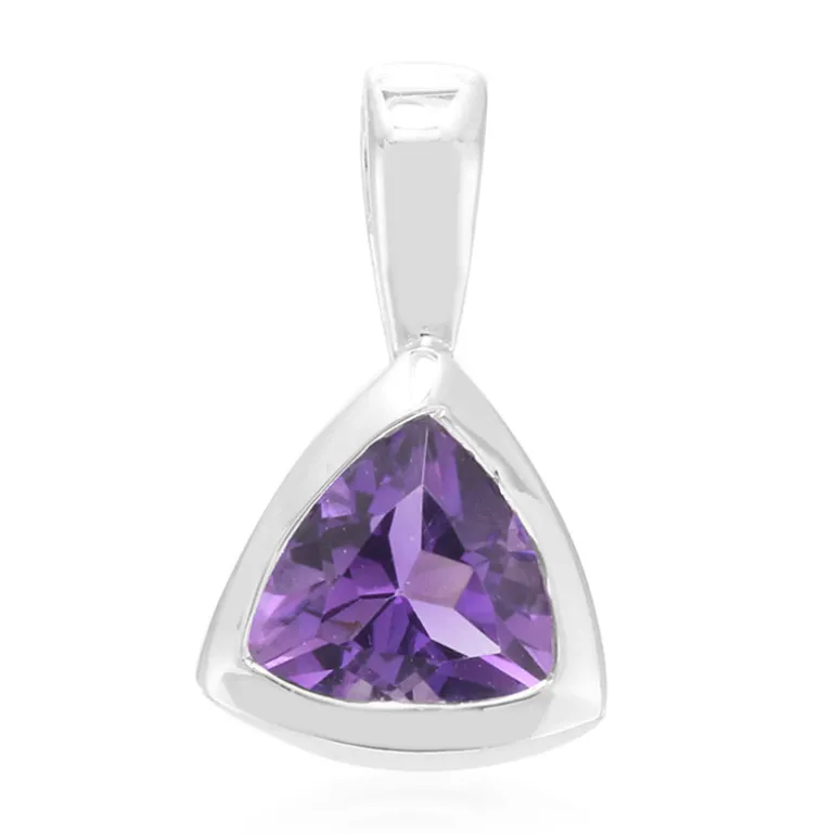 Sambia-Amethyst-Silberanhänger