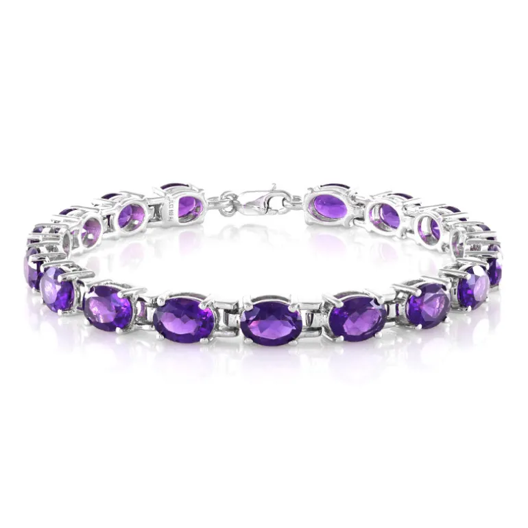 Sambia-Amethyst-Silberarmband
