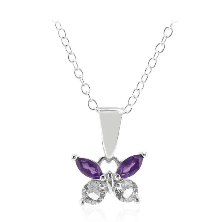 Sambia-Amethyst-Silberhalskette