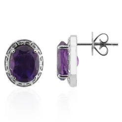 Sambia-Amethyst-Silberohrringe (Pallanova)