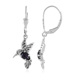 Sambia-Amethyst-Silberohrringe (Desert Chic)