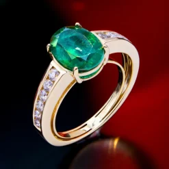 Sambia-Smaragd-Goldring