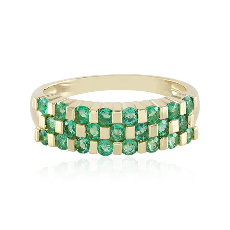 Sambia-Smaragd-Goldring (de Melo)