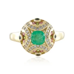 Sambia-Smaragd-Goldring (de Melo)