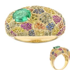 Sambia-Smaragd-Goldring (de Melo)