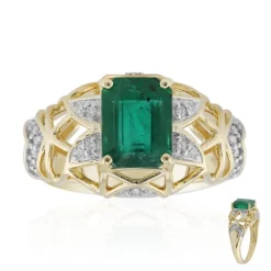 Sambia-Smaragd-Goldring (Rifkind 1894 Collection)