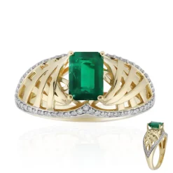 Sambia-Smaragd-Goldring (Rifkind 1894 Collection)