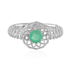 Sambia-Smaragd-Platinring (Ornaments by de Melo)