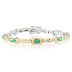 Sambia-Smaragd-Silberarmband (Gems en Vogue)