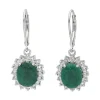 Sambia-Smaragd-Silberohrringe