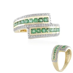 Sambia-Smaragd-Silberring