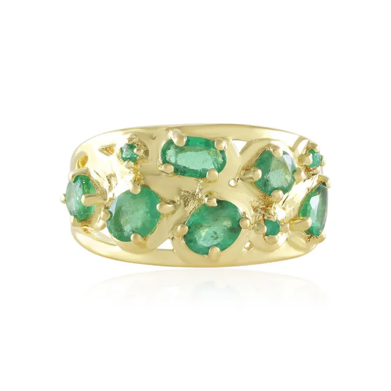 Sambia-Smaragd-Silberring