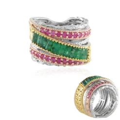 Sambia-Smaragd-Silberring (Gems en Vogue)