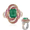 Sambia-Smaragd-Silberring (Gems en Vogue)