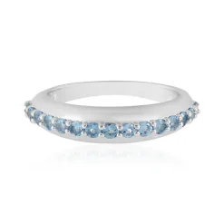 Santa Maria-Aquamarin-Silberring