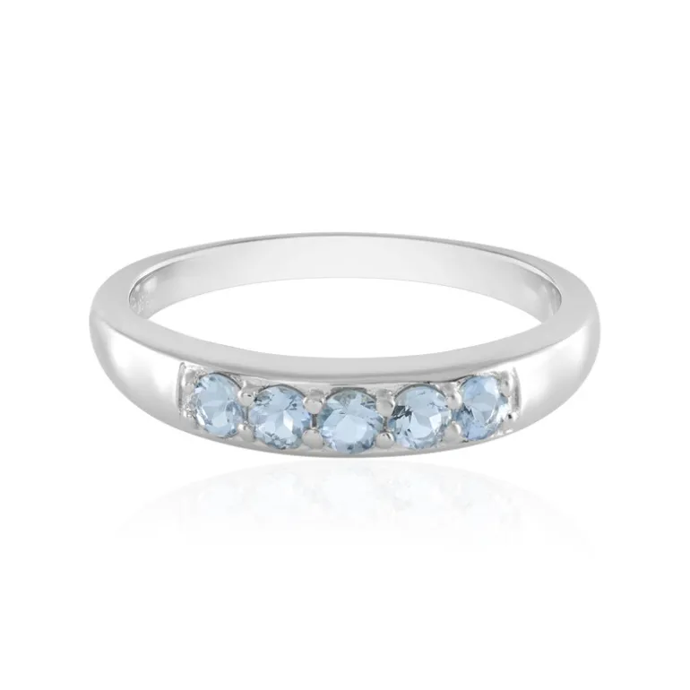 Santa Maria-Aquamarin-Silberring