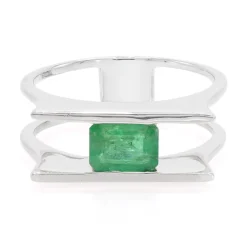 Sao Francisco-Smaragd-Silberring