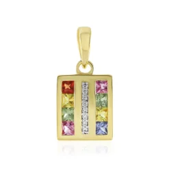 Saphir-Silberanhänger