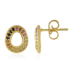 Saphir-Silberohrringe