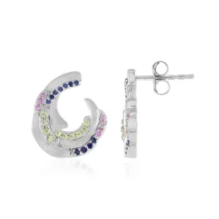 Saphir-Silberohrringe (de Melo)