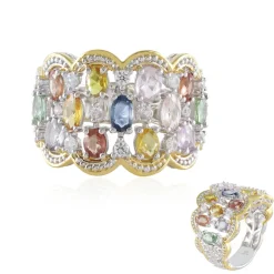 Saphir-Silberring (Gems en Vogue)