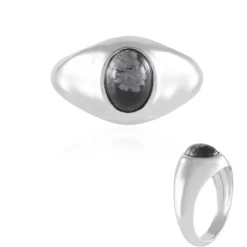 Schneeflocken-Obsidian-Silberring