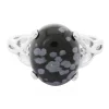Schneeflocken-Obsidian-Silberring