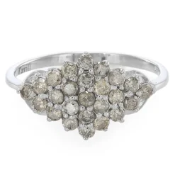 Schokoladen-Brillant-Silberring