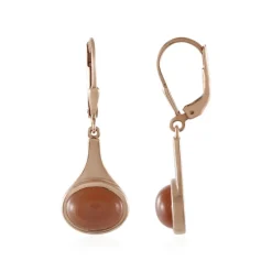 Schokoladen-Mondstein-Silberohrringe (KM by Juwelo)