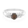 Schokoladen-Zirkon-Silberring