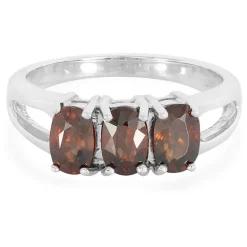 Schokoladen-Zirkon-Silberring