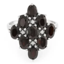 Schokoladen-Zirkon-Silberring