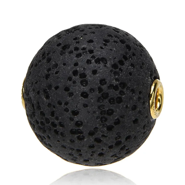 Schwarze Lava-Silberanhänger