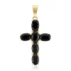 Schwarzer Saphir-Silberanhänger