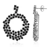 Schwarzer Spinell-Silberohrringe