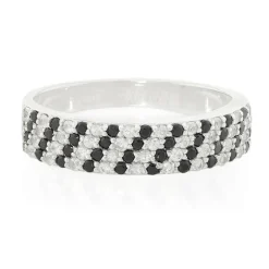 Schwarzer Spinell-Silberring