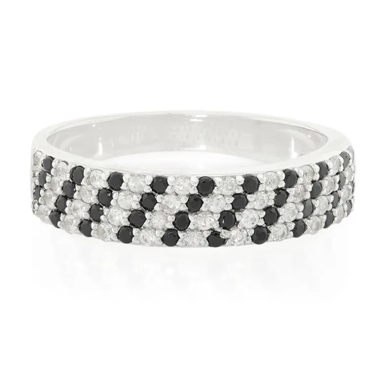 Schwarzer Spinell-Silberring