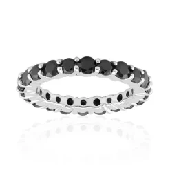 Schwarzer Spinell-Silberring