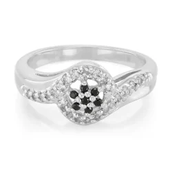 Schwarzer Spinell-Silberring