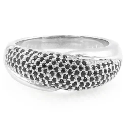 Schwarzer Spinell-Silberring