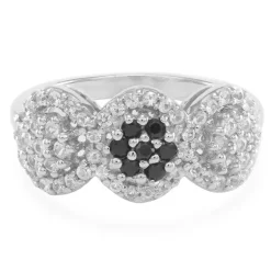 Schwarzer Spinell-Silberring