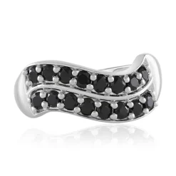 Schwarzer Spinell-Silberring