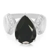 Schwarzer Spinell-Silberring