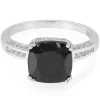 Schwarzer Spinell-Silberring