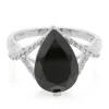 Schwarzer Spinell-Silberring