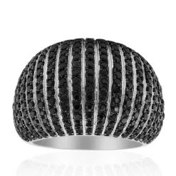 Schwarzer Spinell-Silberring