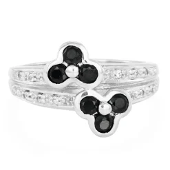 Schwarzer Spinell-Silberring