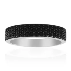 Schwarzer Spinell-Silberring