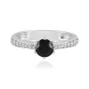 Schwarzer Spinell-Silberring